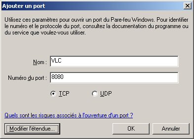 Windows Xp :  Ajout de port parefeu